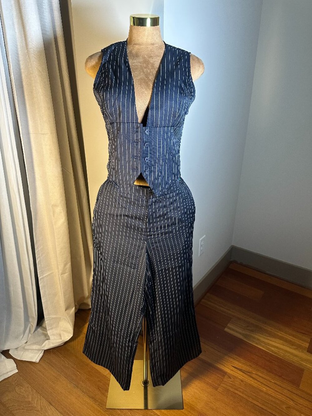 Cider Women's Navy and Blue Suit
